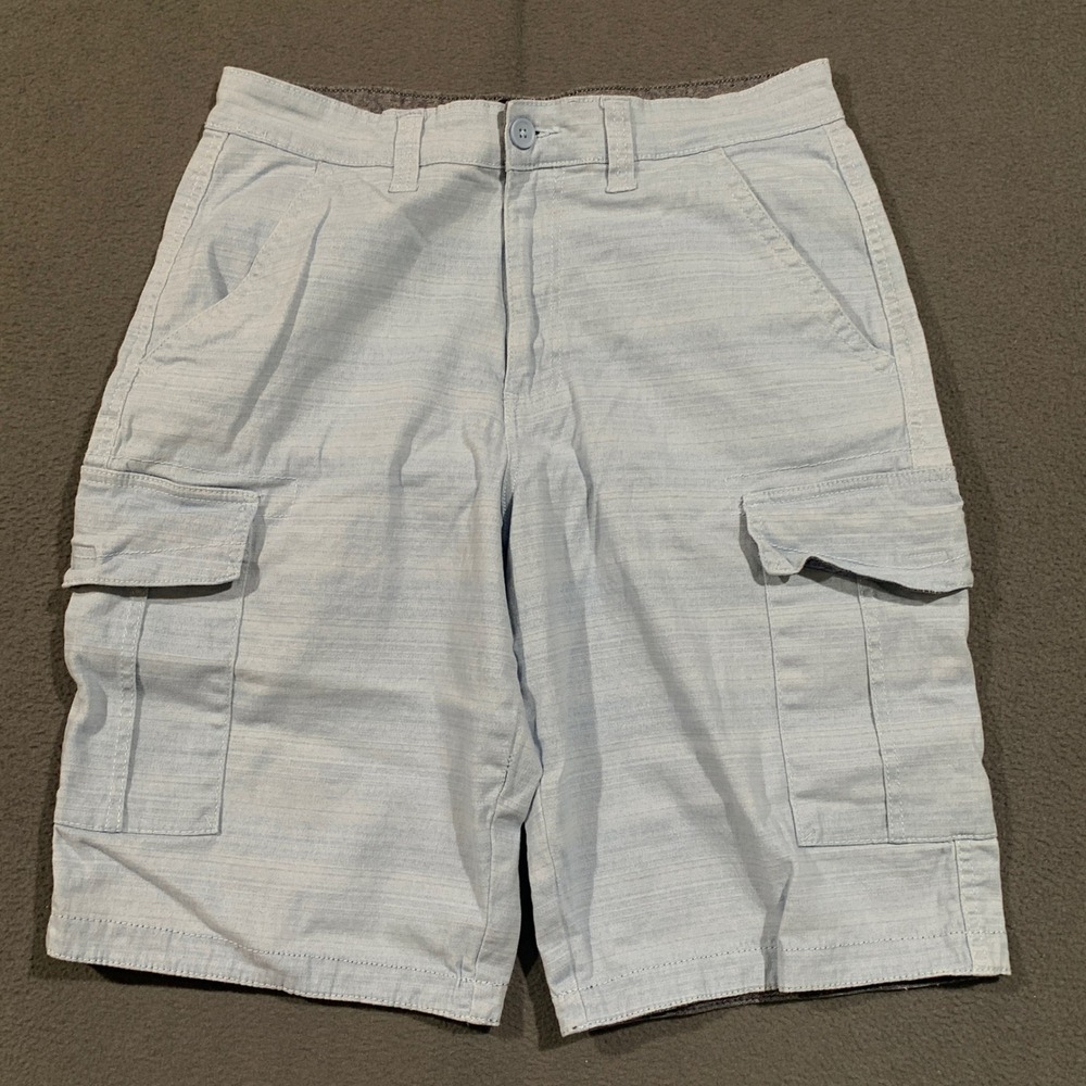 Company Eighty One Cargo Shorts Mens 32 Light Blue Heathered Utility 6-Pocket